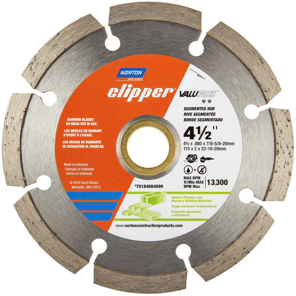 Wet & Dry Cut Saw Blade: 4-1/2